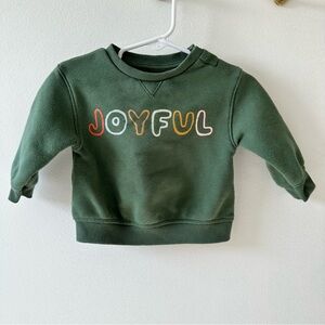 Little Co by Lauren Conrad Green Joyful Sweater - Size 6M